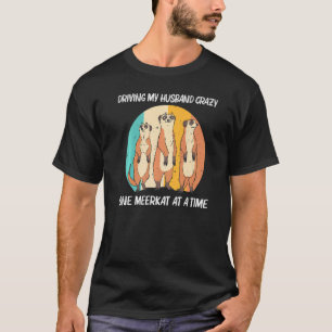 Camiseta Meerkat Para Mulheres Mãe Retro Animal Zoológico D