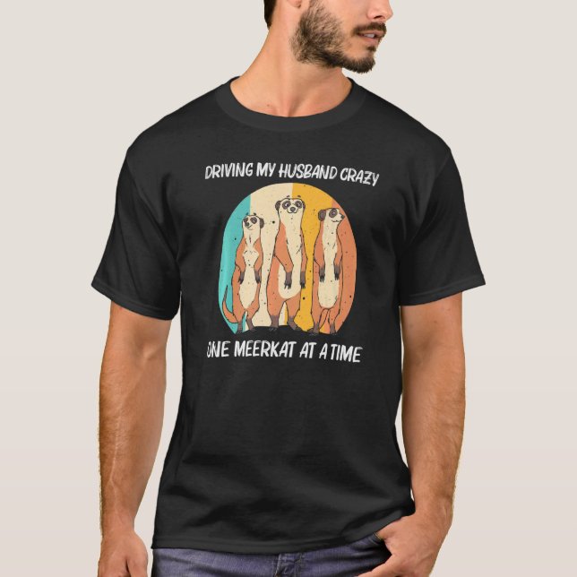 Camiseta Meerkat Para Mulheres Mãe Retro Animal Zoológico D (Frente)