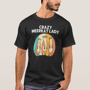 Camiseta Meerkat Para Mulheres Mãe Retro Animal Zoológico D