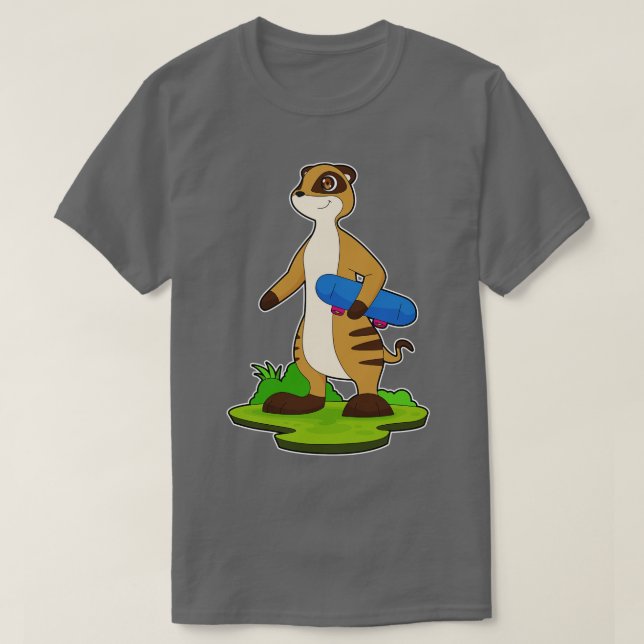 Camiseta Meerkat Skater (Frente do Design)