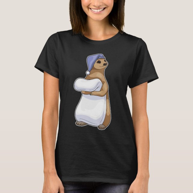 Camiseta Meerkat Sleeping Nightcap (Frente)