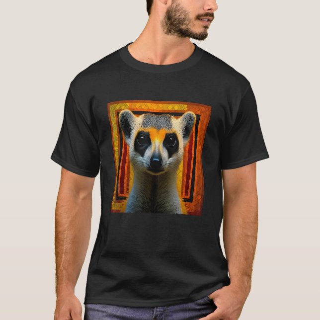 Camiseta Meerkat Trabalho de arte Animal Meerkat 2 (Frente)