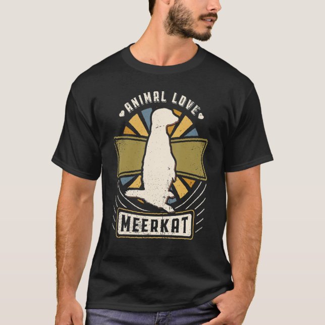 Camiseta Meerkat Vintage Classic Retro Animal (Frente)