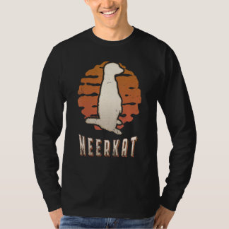 Camiseta Meerkat Vintage Retro Classic Animal Sunset