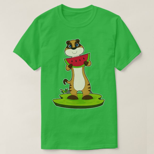 Camiseta Meerkat Watermelon Fruta (Frente do Design)