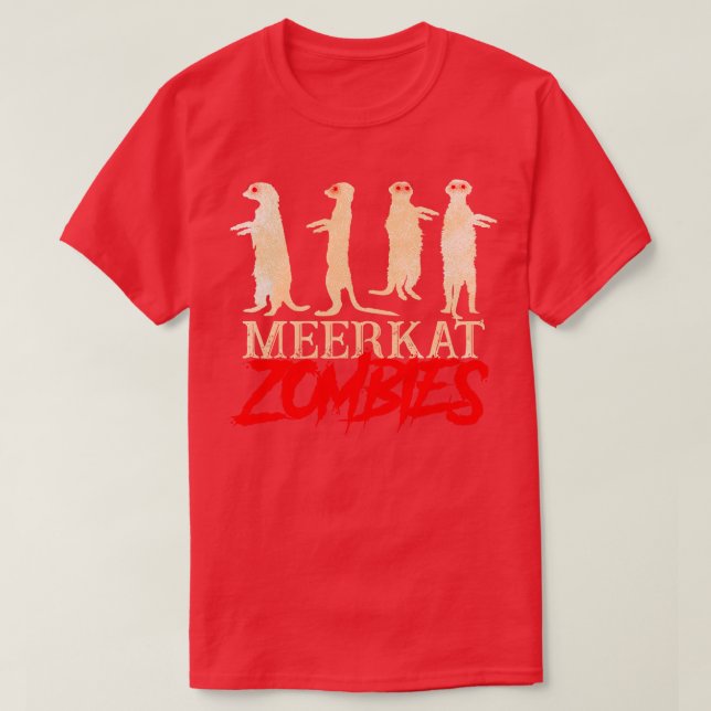 Camiseta Meerkat Zombies (Frente do Design)