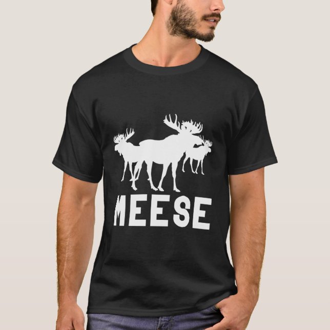 Camiseta Meese Antlers Adora Moose Engraçada (Frente)
