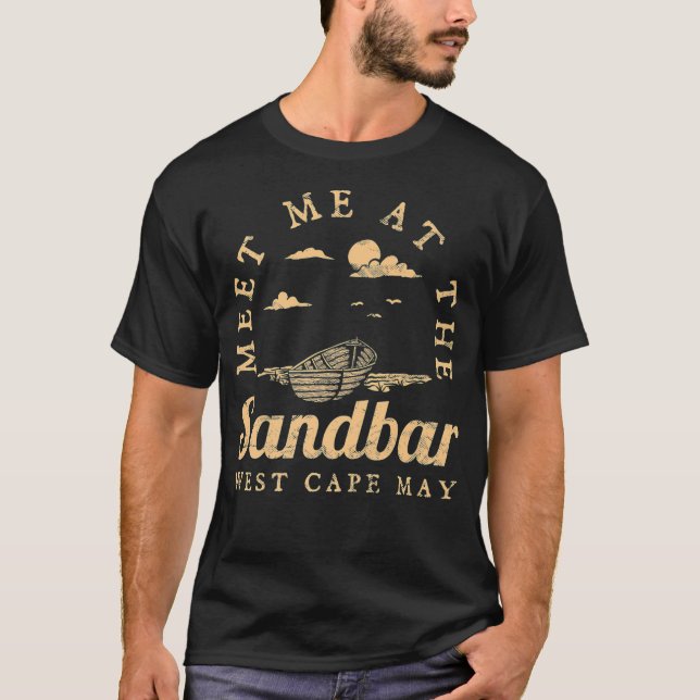 Camiseta Meet Me at the Sandbar West Cape May Summer New Je (Frente)