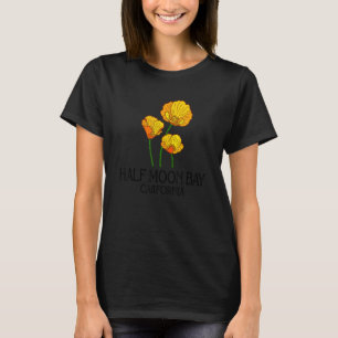 Camiseta Mef Moon Bay California CA Poppy Flower State Cit