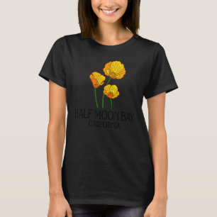 Camiseta Mef Moon Bay California CA Poppy Flower State Cit