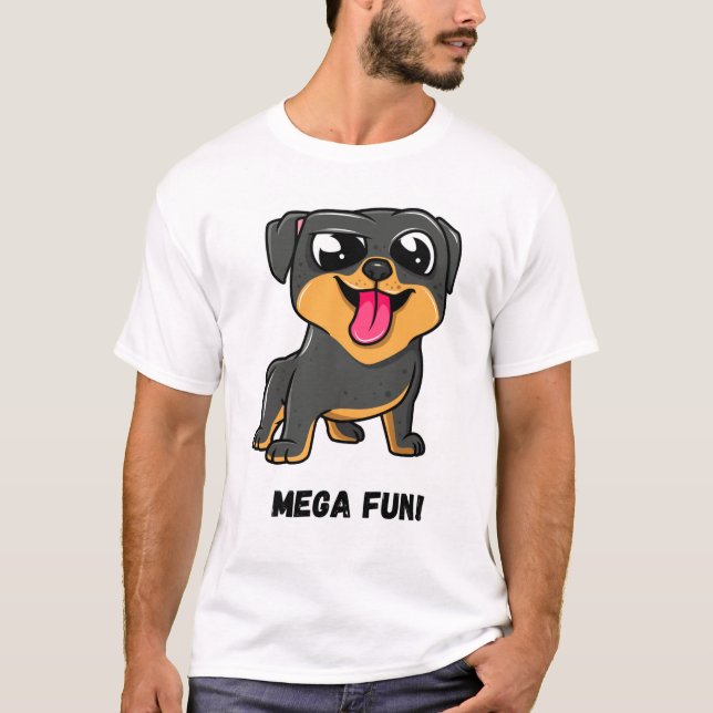 Camiseta Mega Diversão! Cachorro Engraçado (Frente)