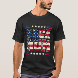 Camiseta Mega Mãe Patriótica Eua Mama Trump 2024 Vintage St