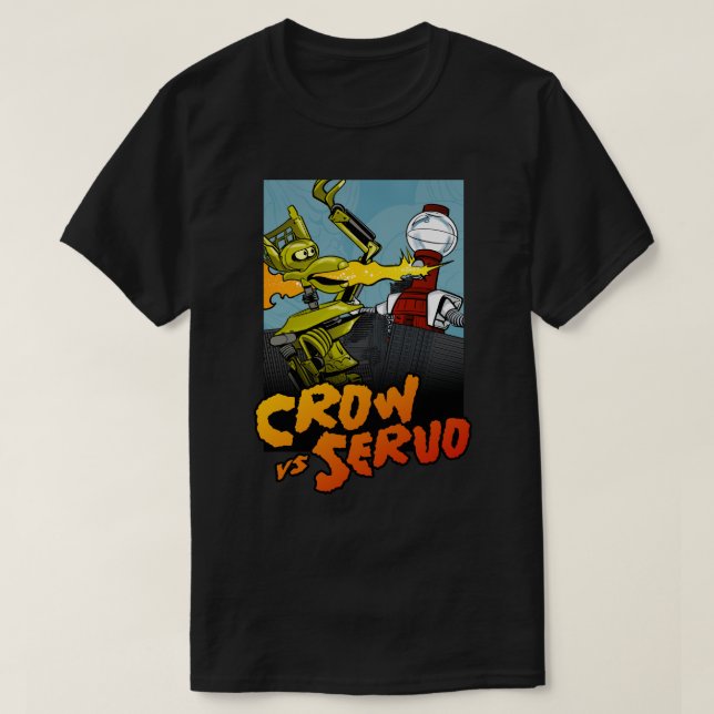 Camiseta Mega Monster Showdown: CROW vs SERVO T-Shirt (Frente do Design)