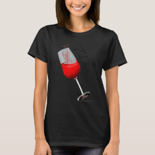 Camiseta Mega Pint Da Grafia Da Coração Do Vinho