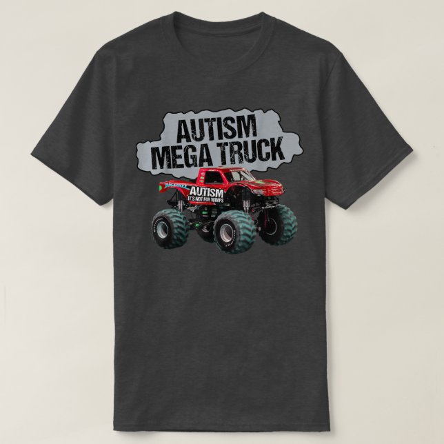 Camiseta Mega Truck Shirt Autism Mega Truck1855 (Frente do Design)