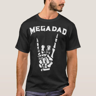 Camiseta Megadad Rock Heavy Metal Guitar Pai Tee
