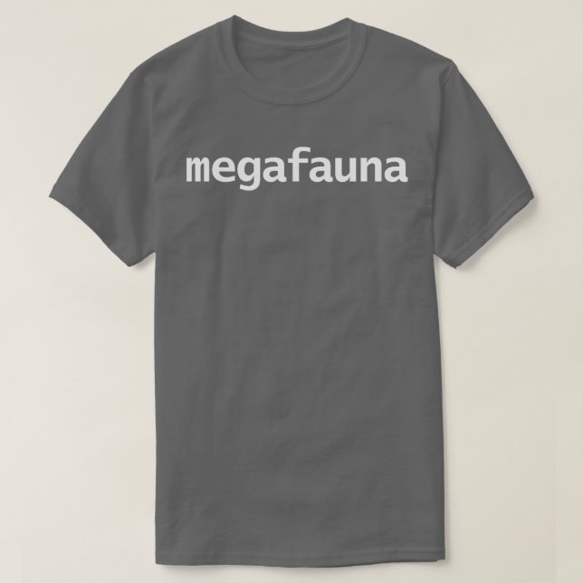 Camiseta Megafauna - Tipografia Mínima (Frente do Design)