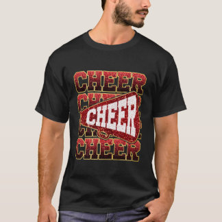 Camiseta Megafone de torcida Esporte engraçado Líder de tor