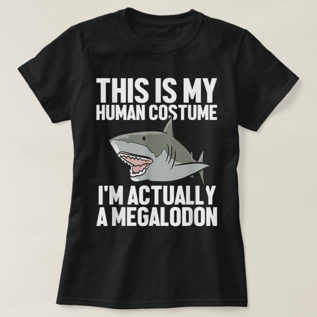 Camiseta Megalodon Shark Gift Megaladon Vivo Eu sou Realmen (Frente do Design)