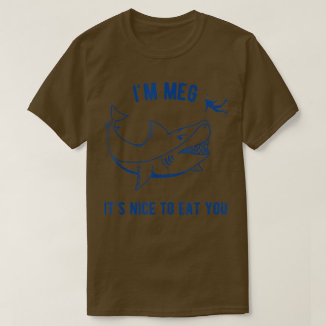 Camiseta Megalodon Shark Humor Kids Meg Shark Bite Belo a (Frente do Design)