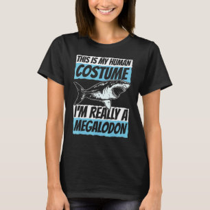 Camiseta Megalodon Shark Otodus Costume Humano