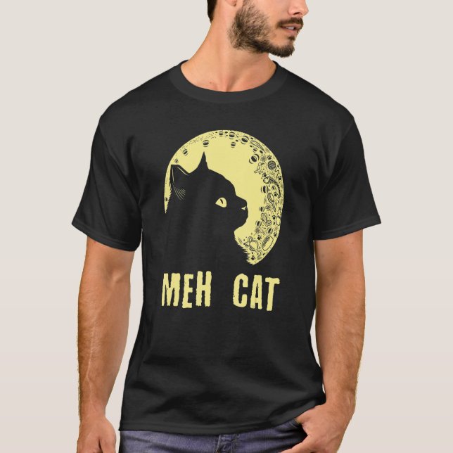 Camiseta Meh Cat   Cat   Humor Kitten Introvert Cat Mom (Frente)