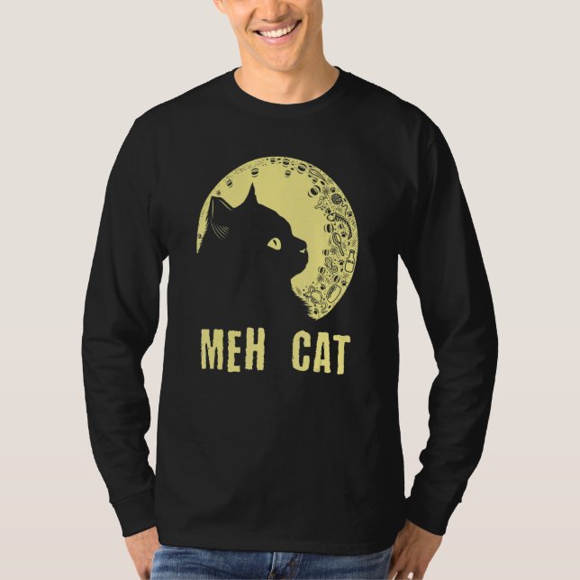 Camiseta Meh Cat   Cat   Humor Kitten Introvert Cat Mom (Frente)