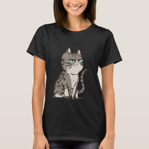 Camiseta Meh Cat Feline Kitten Adorável Gatinho
