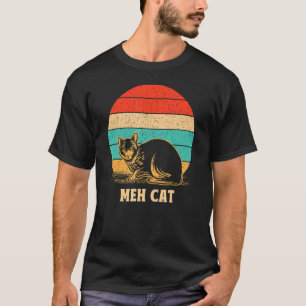 Camiseta Meh Cat Humor Kitten Introduverte Cat Mãe 1