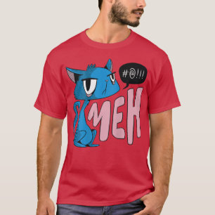 Camiseta Meh Gift Engraçado para Mães de Gato e Pais de Gat
