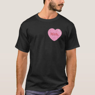 Camiseta Meh Heart Pocket Engraçado Solteiro Anti-Dia de os