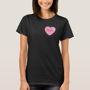 Camiseta Meh Heart Pocket Engraçado Solteiro Anti-Dia de os
