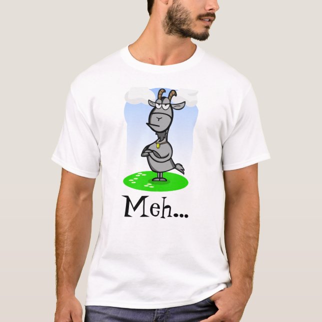 Camiseta Meh velho irritado da cabra (Frente)