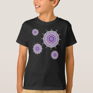 Camiseta Mehndi Fantasy Silver Kid e Baby Dark Shirt