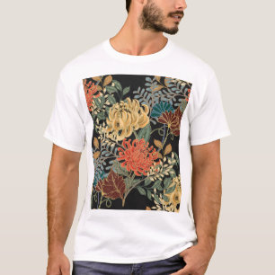 Camiseta Mehndi Tracery Azulejo: Design sem costura étnica