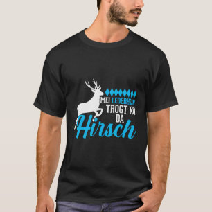 Camiseta Mei Lederhose Trogt No Da Deer Engraçado
