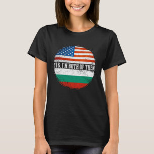 Camiseta Meia-Americana Metade Búlgara EUA Bandeira Bulgári