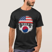 Meia-americana metade coreana norte-americana Flag