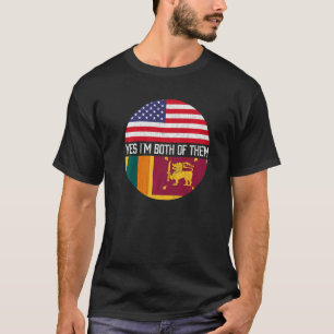 Camiseta Meia-Americana Metade do Sri Lanka - Família Heri