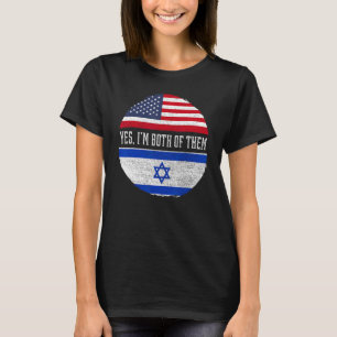 Camiseta Meia-americana metade israelense dos EUA bandeira