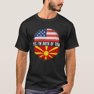 Camiseta Meia-americana metade macedônia norte-americana ba