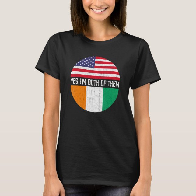 Camiseta Meia-Americana Semestre Americana de Bandeiras Ame (Frente)