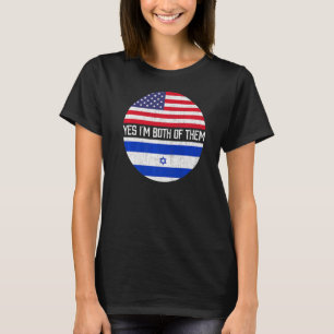 Camiseta Meia-Americana Semestre Israelense Flag Family Her