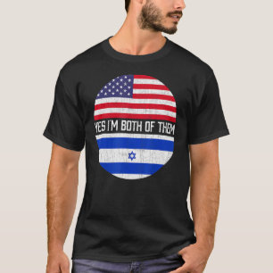 Camiseta Meia-Americana Semestre Israelense Flag Family Her