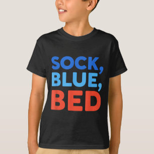 Camiseta Meia Azul Cama Meme Engraçado