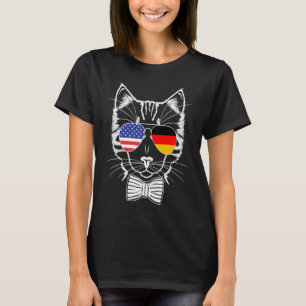 Camiseta Meia bandeira alemã americana Half German Half Am
