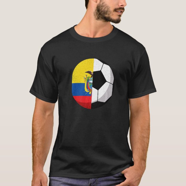 Camiseta Meia Bandeira do Equador - Meia Futebol (Frente)