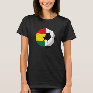 Camiseta Meia bandeira do Gana - Meia bola de futebol