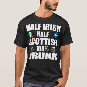 Camiseta Meia-Bebado Escocesa Irlandesa St Patricks