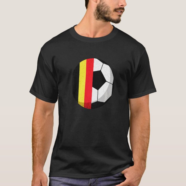 Camiseta Meia Bélgica Bandeira Half Futebol Pai Futebol bel (Frente)